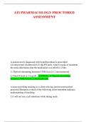 ATI PHARMACOLOGY PROCTORED  ASSESSMENT