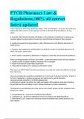 PTCB Pharmacy Law & Regulations,100% all correct |latest updated