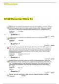 NUR 6521 Pharmacology Midterm Test