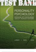 TEST BANK for Personality Psychology&colon; Domains Of Knowledge About Human Nature 3rd Canadian Edition by Larsen Randy&semi; Buss David and David King &lpar;Complete Chapters 1-20&rpar;