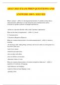 ABAT 2023 EXAM PREP QUESTIONS AND ANSWERS 100&percnt; SOLVED