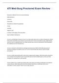 ATI Med-Surg Proctored Exam Review with 100&percnt; complete solutions