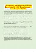Management BSG Chapters 1-12 &vert; 100  Questions with 100&percnt; Correct Answers &vert;  Latest Update &vert; Verified