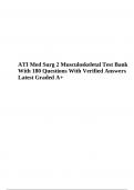 ATI Med Surg 2 Musculoskeletal Test Bank With Questions and Verified Answers Latest Graded A+
