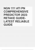 NGN &excl;&excl;&excl;&excl;&excl; ATI PN COMPREHENSIVE PREDICTOR 2023 RETAKE GUIDE- LATEST RELIABLE GUIDE