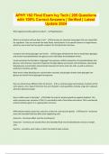 APHY 102 Final Exam Ivy Tech &vert; 205 Questions with 100&percnt; Correct Answers &vert; Verified &vert; Latest Update 2024 &vert; 28 Pages