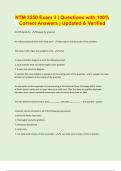 NTM 3250 Exam 3 &vert; Questions with 100&percnt;  Correct Answers &vert; Updated & Verified
