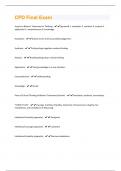 CPD Final Exam Questions With Complete Answers.