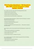 PCA Practice Questions &vert; 100 Questions  with 100&percnt; Correct Answers &vert; Latest  Update &vert; Verified