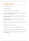 CPD STATE EXAM QUESTIONS AND ANSWERS GRADED A+