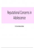 reputation in adolescence