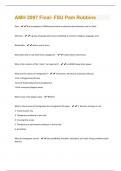 AMH 2097 Final- FSU Pam Robbins  Exam Questions And Answers Already Graded A+
