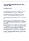 Colorado psi real estate practice test accurate 100&percnt;