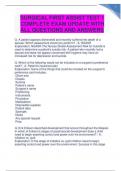 SURGICAL FIRST ASSIST TEST 1 COMPLETE EXAM UPDATE WITH ALL QUESTIONS AND ANSWERS