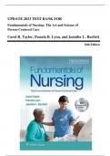 UPDATE 2023 TEST BANK FOR Fundamentals of Nursing&colon; The Art and Science of Person-Centered Care