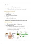 General Biology Characteristics of Life