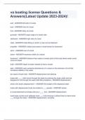 va boating license Questions & Answers&lpar;Latest Update 2023-2024&rpar;&excl;