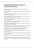 VA Boating Course Questions & Answers&lpar;scored A&plus;&rpar;