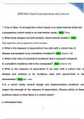 MPH 6011 Final Exam Questions and Answers graded A&plus;