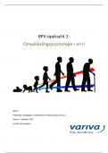 BPV-opdracht 2:  Ontwikkelingspsychologie I en II - afgerond met GOED