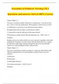 Essentials of Pediatric Nursing CH 2 Questions and answers Solved 100% Correct