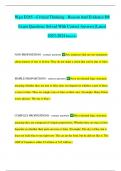 Wgu D265 --Critical Thinking - Reason And Evidence &vert;98  Exam Questions Solved With Correct Answers &vert;Latest  2023-2024 Rated A&plus;