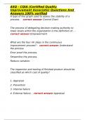 ASQ - CQIA &lpar;Certified Quality Improvement Associate&rpar; Questions And Answers 100&percnt; verified