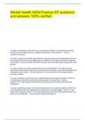 Mental Health NGN Practice ATI questions and answers 100&percnt; verified&period;