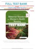 FULL TEST BANK For foundations of maternal newborn and women health nursing 7th edition Questions & Answer