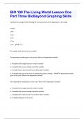 BIO 100 The Living World Lesson One Part Three BioBeyond Graphing Skills Questions and Answers(A+ Solution guide)