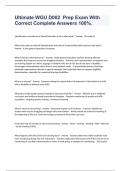 Ultimate WGU D002  Prep Exam With Correct Complete Answers 100&percnt;&period;