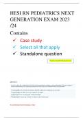 HESI RN PEDIATRICS NEXT  GENERATION EXAM 2023  &sol;24 UPDATE 