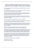 DOULA CERTIFICATION EXAM ACTUAL EXAM QUESTIONS AND CORRECT DETAILED ANSWERS