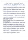 IAP DEATH DOULA CERTIFICATE COURSE QUESTIONS WITH CORRECT DETAILED ANSWERS 2023&sol;2024