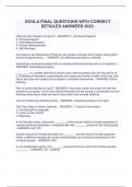 DOULA FINAL QUESTIONS WITH CORRECT DETAILED ANSWERS 2023&period;