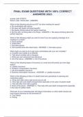 FINAL EXAM QUESTIONS WITH 100&percnt; CORRECT ANSWERS 2023&period;