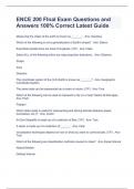 ENCE 200 FInal Exam Questions and Answers 100&percnt; Correct Latest Guide