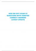 HESI RN EXIT EXAM V2  QUESTIONS WITH VERIFIED  CORRECT ANSWERS  LATEST UPDATE