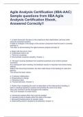 Agile Analysis Certification &lpar;IIBA-AAC&rpar; Sample questions from IIBA Agile Analysis Certification Ebook&comma; Answered Correctly&excl;&excl;
