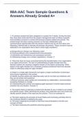 IIBA-AAC Team Sample Questions & Answers Already Graded A&plus;