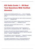 ICC Soils Cards 1 – 89 Real  Test Questions With Verified  Answers