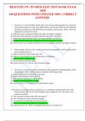 HESI EXIT PN / PN HESI EXIT TEST BANK EXAM  2020 160 QUESTIONS WITH UPDATED 100% CORRECT ANSWERS