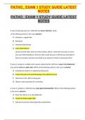 PATHO&lowbar; EXAM 1 STUDY GUIDE LATEST NOTES