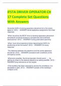 IFSTA DRIVER OPERATOR CH  17 Complete Set Questions  With Answers