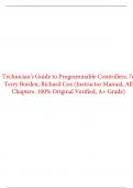 Instructor Manual for Technician's Guide to Programmable Controllers 7th Edition By Terry Borden, Richard Cox (All Chapters, 100% original verified, A+ Grade)