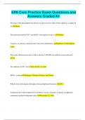 EPA  Exam  Bundle&vert; All Exam Questions  with Correct  Answers  Latest Update Graded A&plus;&vert; Certified Quality