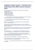 Captains Career Course&colon; Exam BUNDLE with 100&percnt; Correct Answers 