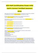 EPA 608 Certification Exam with 100% Correct Verified Answers 2024