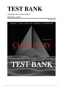 TEST BANK for CHEMISTRY: The Central Science 12th Edition Brown, LeMay, Bursten Murphy Woodward ISBN 9780321696724 Chapter 1-24 | Complete Guide A+