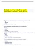  Straighterline Chemistry Final- deck 1 questions and answers 100% verified.